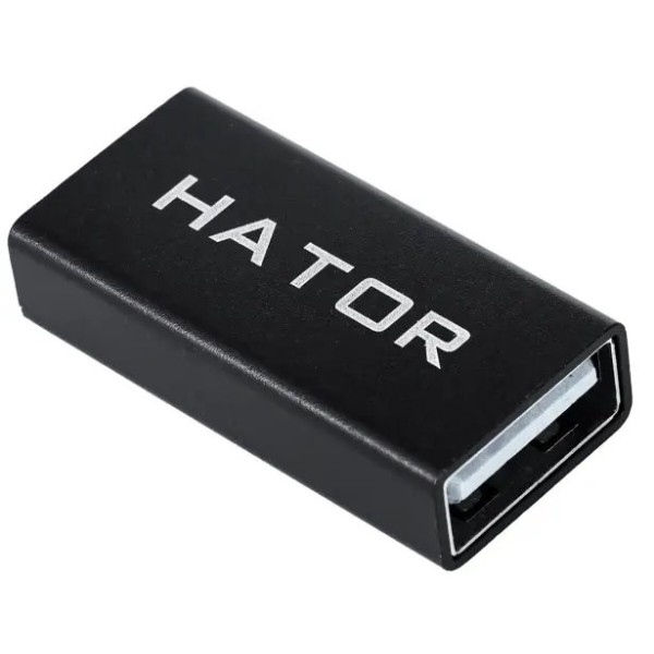 Фото - Адаптер Hator USB-A 3.0 female to Type-C female Black (ACC216)
